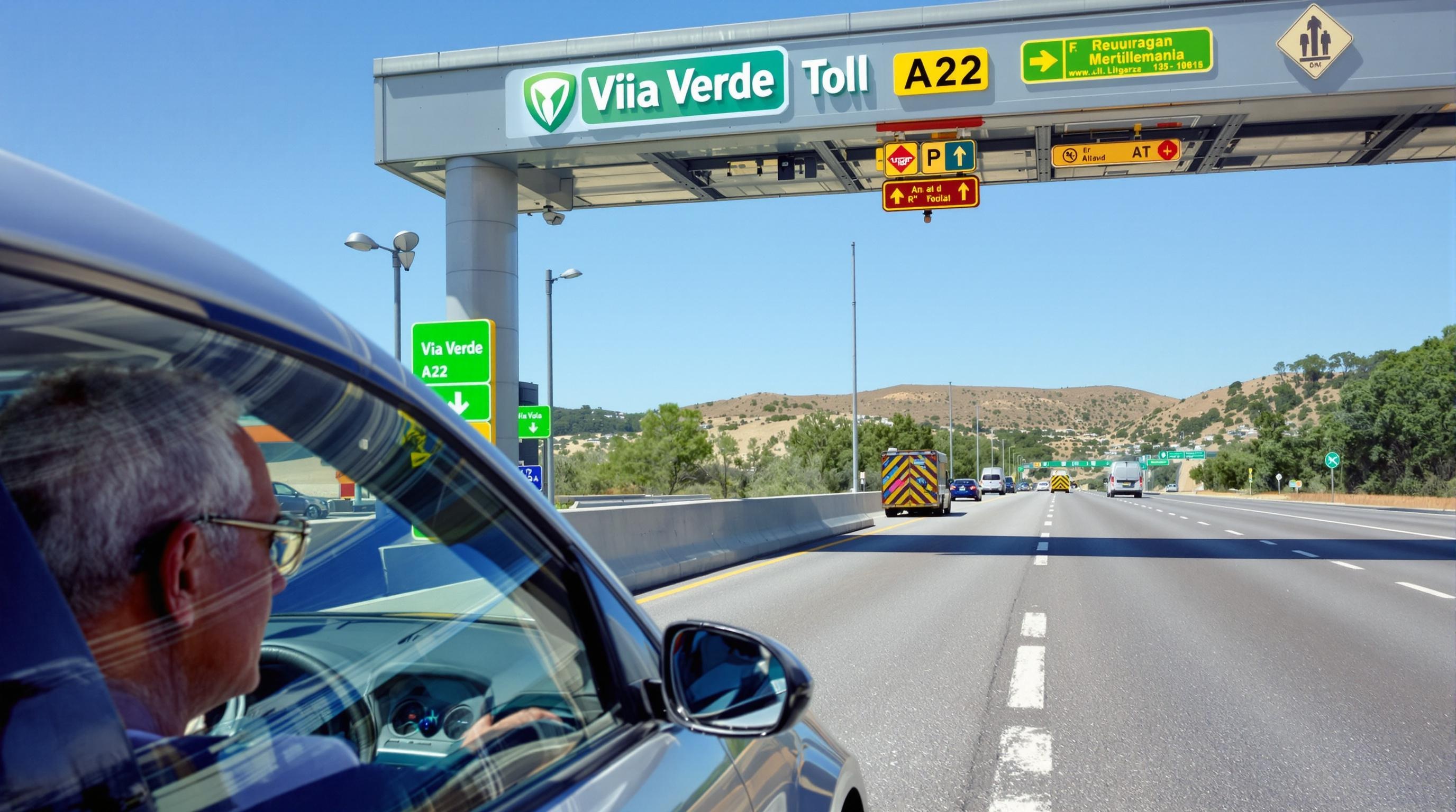Borne Via Verde sur l’autoroute A22 en Algarve