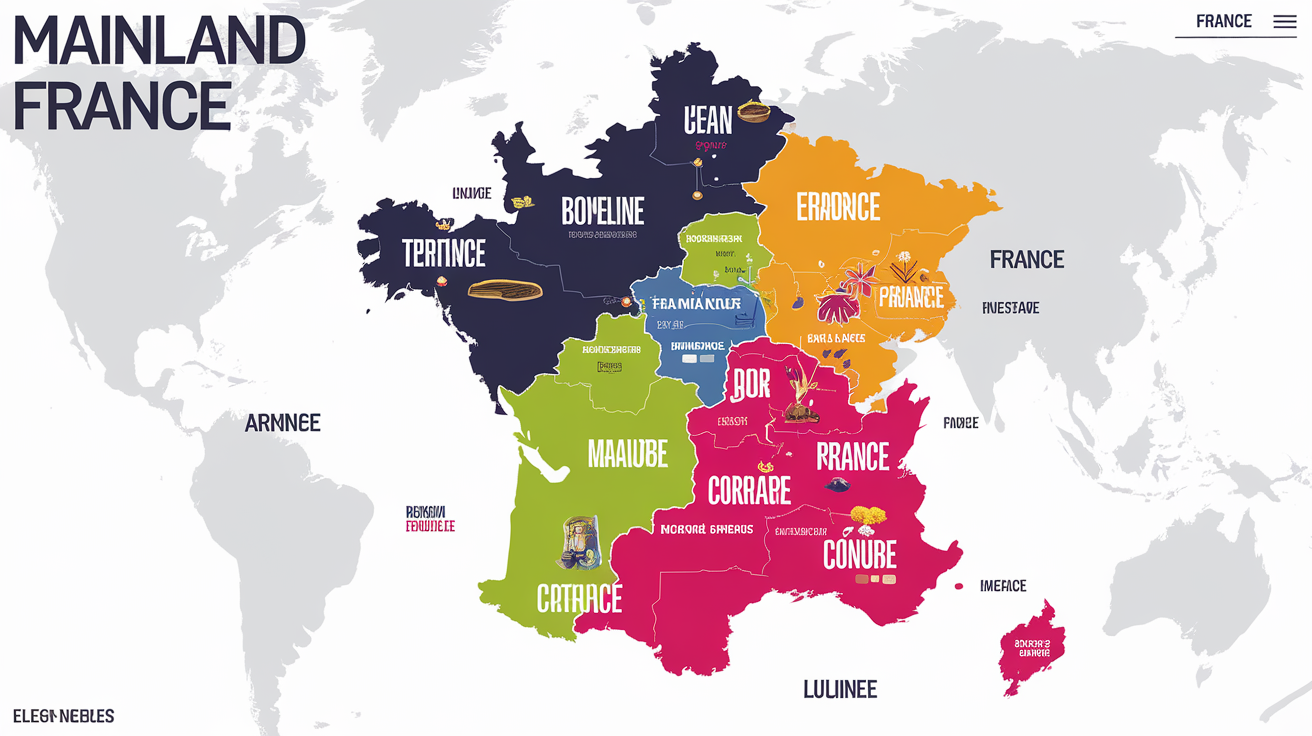 Carte monde stylisée montrant la France métropolitaine et tous ses territoires ultramarins sur 12 fuseaux horaires