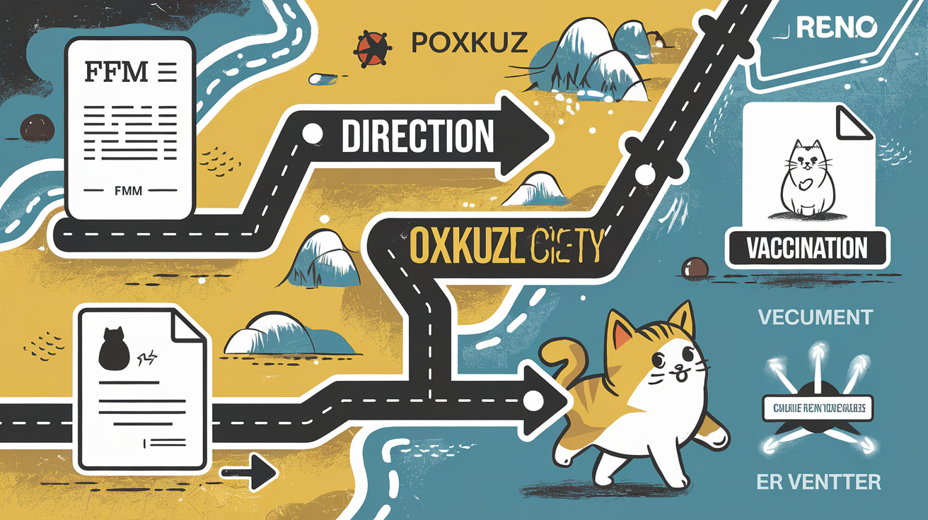 Carte azimut Oxkutzcab Belize City documents frontière Polux chat