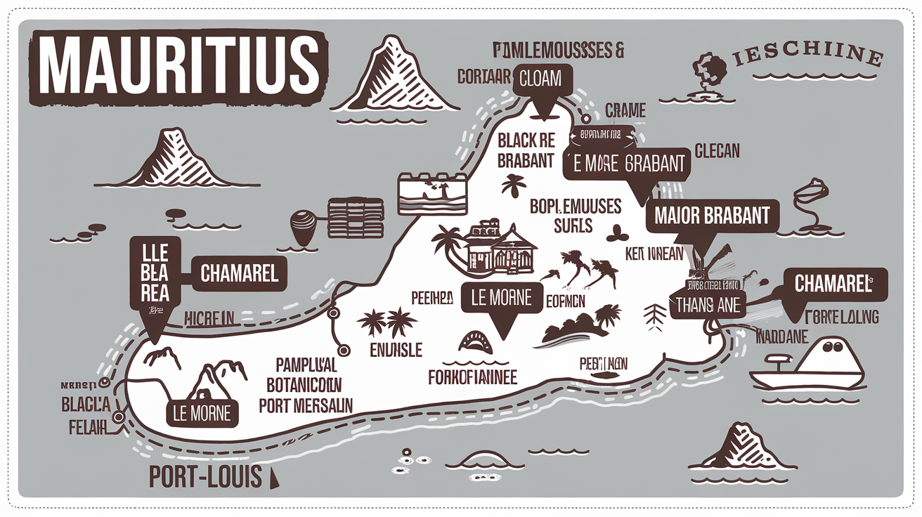 Carte des repères seniors à l'île Maurice