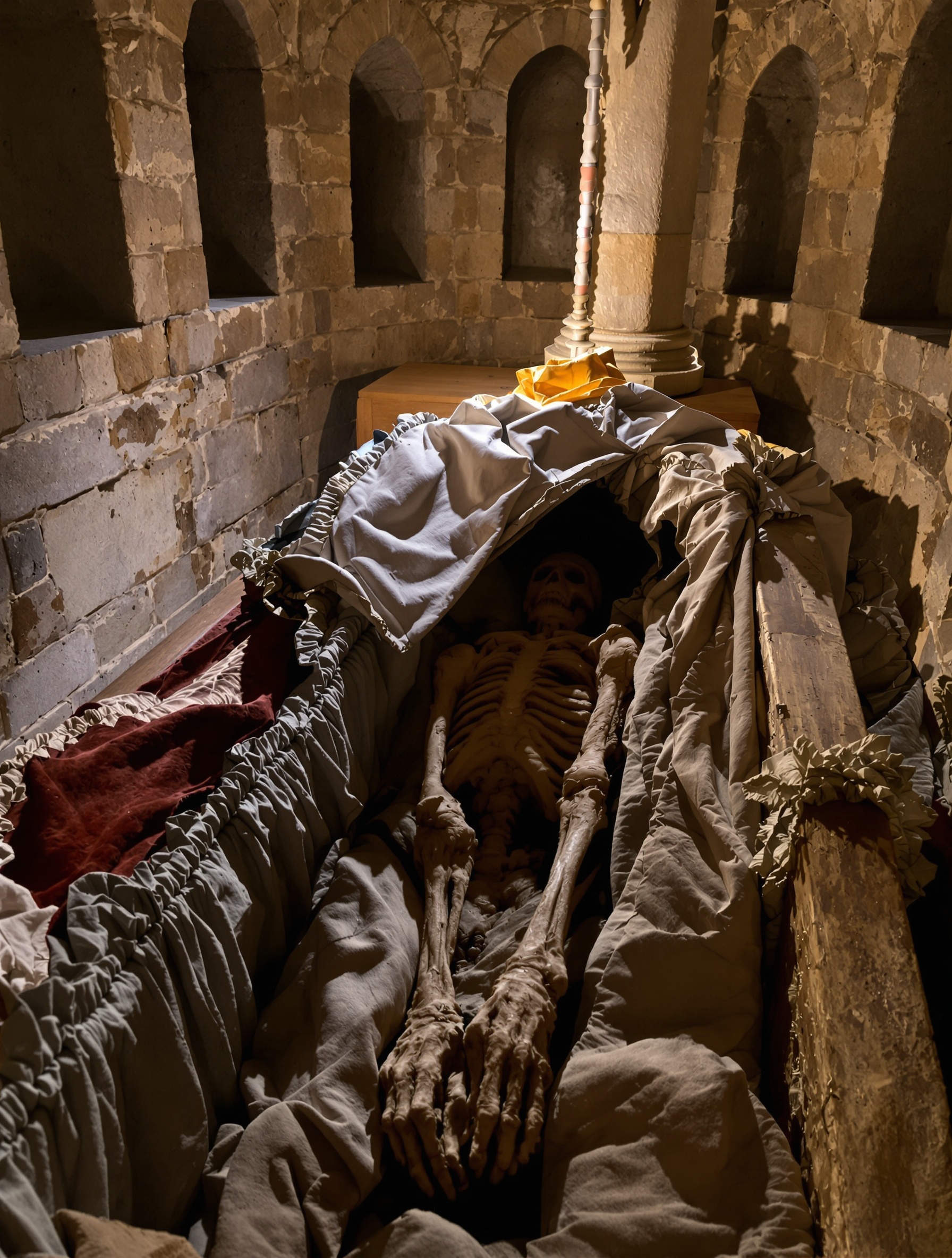 Technique ancestrale de momification dans les catacombes des Capucins