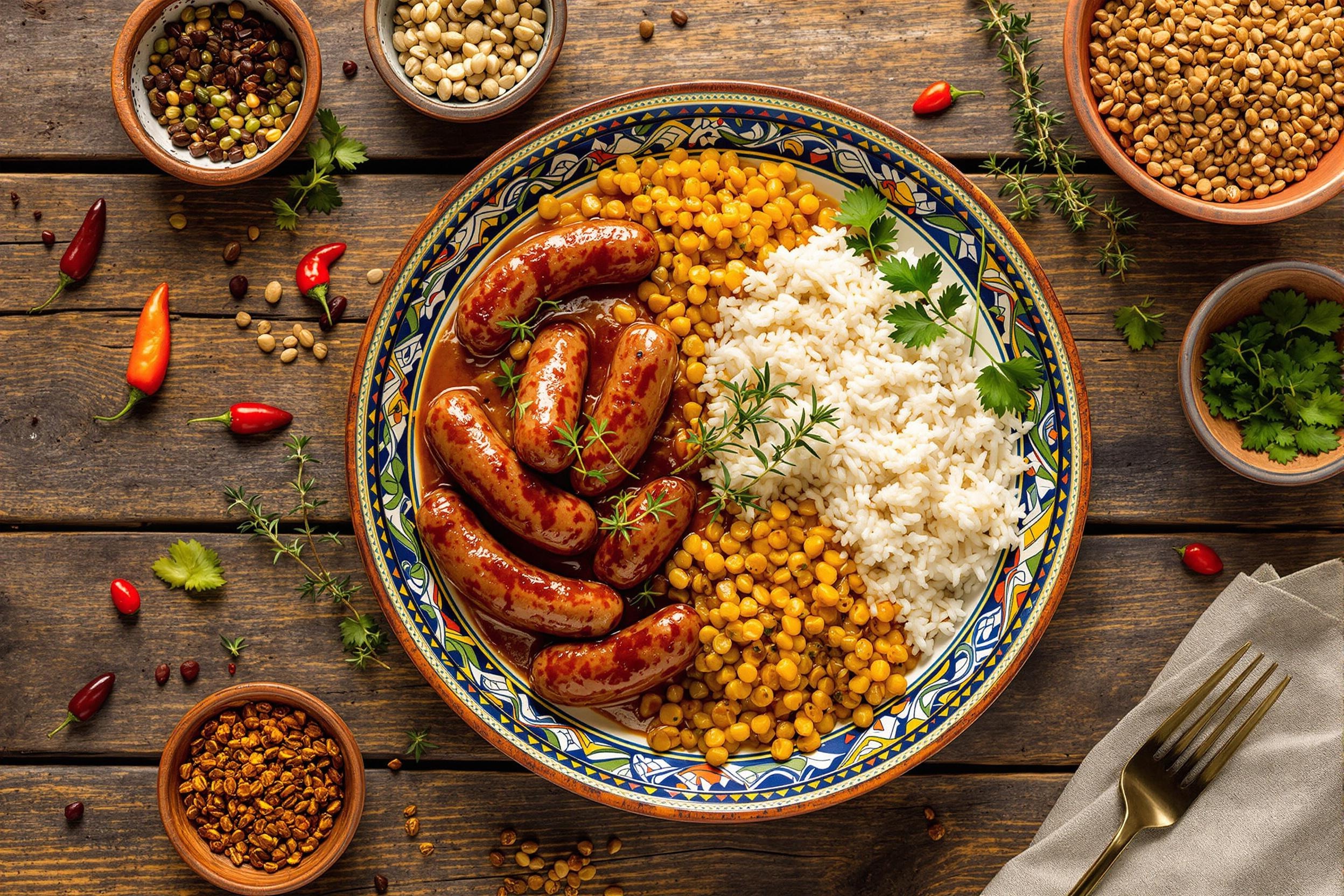 Assiette créole traditionnelle de La Réunion