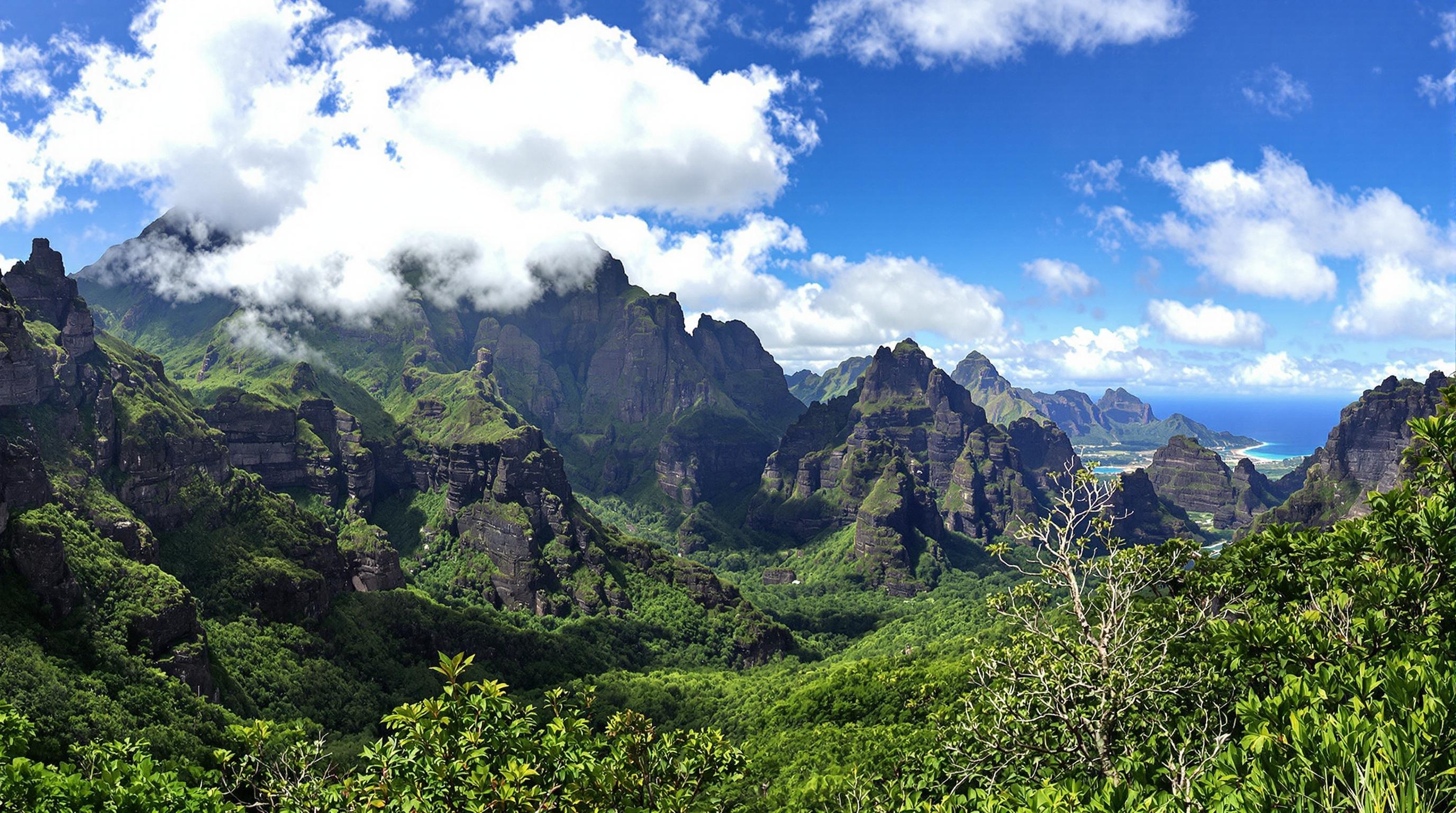 Vue panoramique spectaculaire sur le cirque de Cilaos à La Réunion