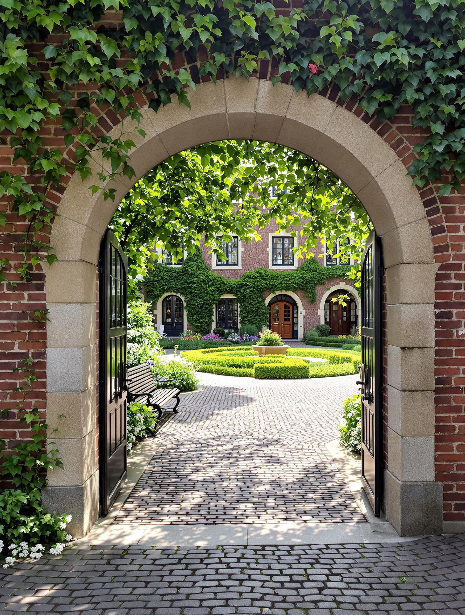 Entrée paisible du Begijnhof et ses jardins intérieurs