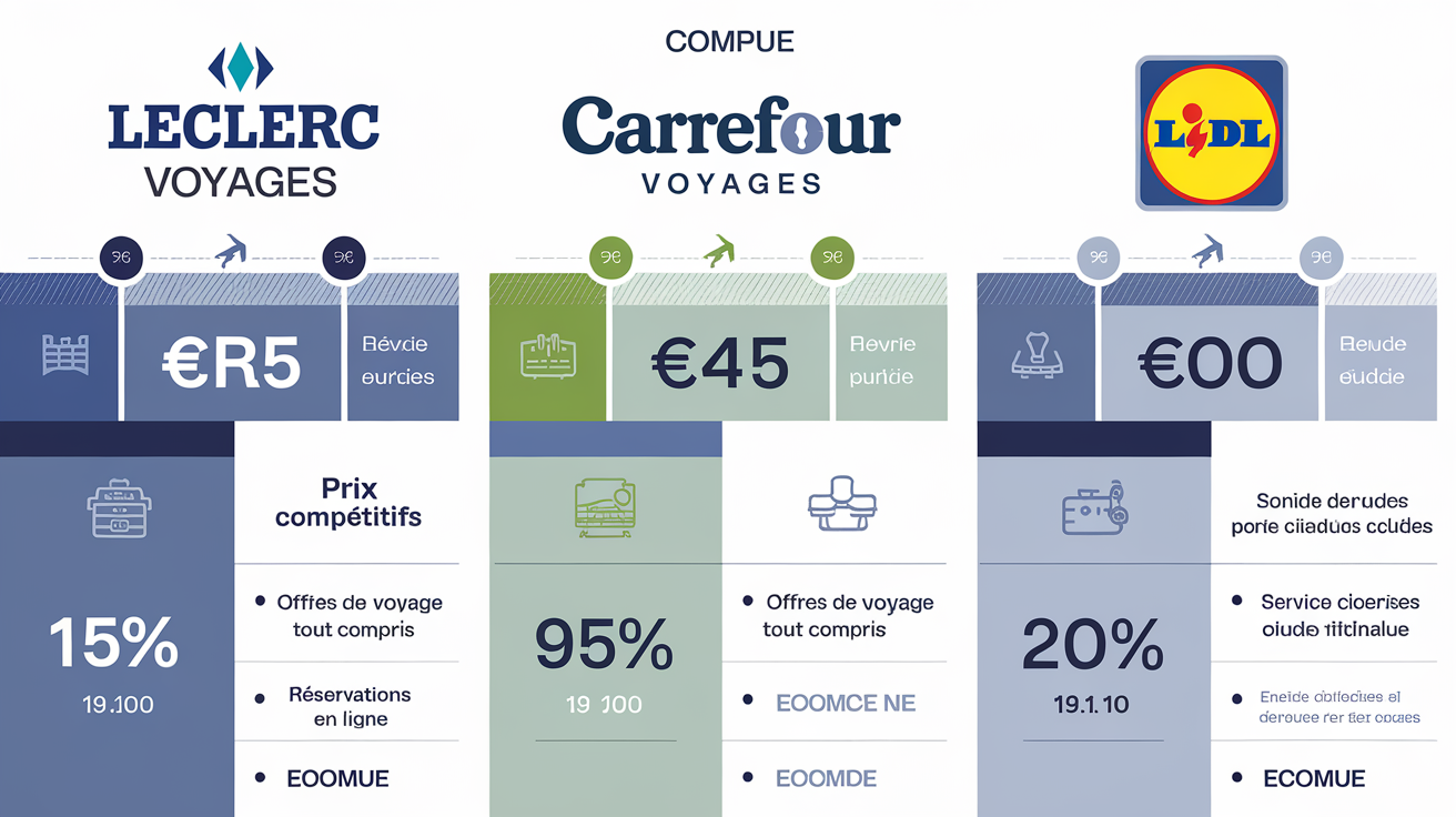 Comparatif des agences de voyages de la grande distribution