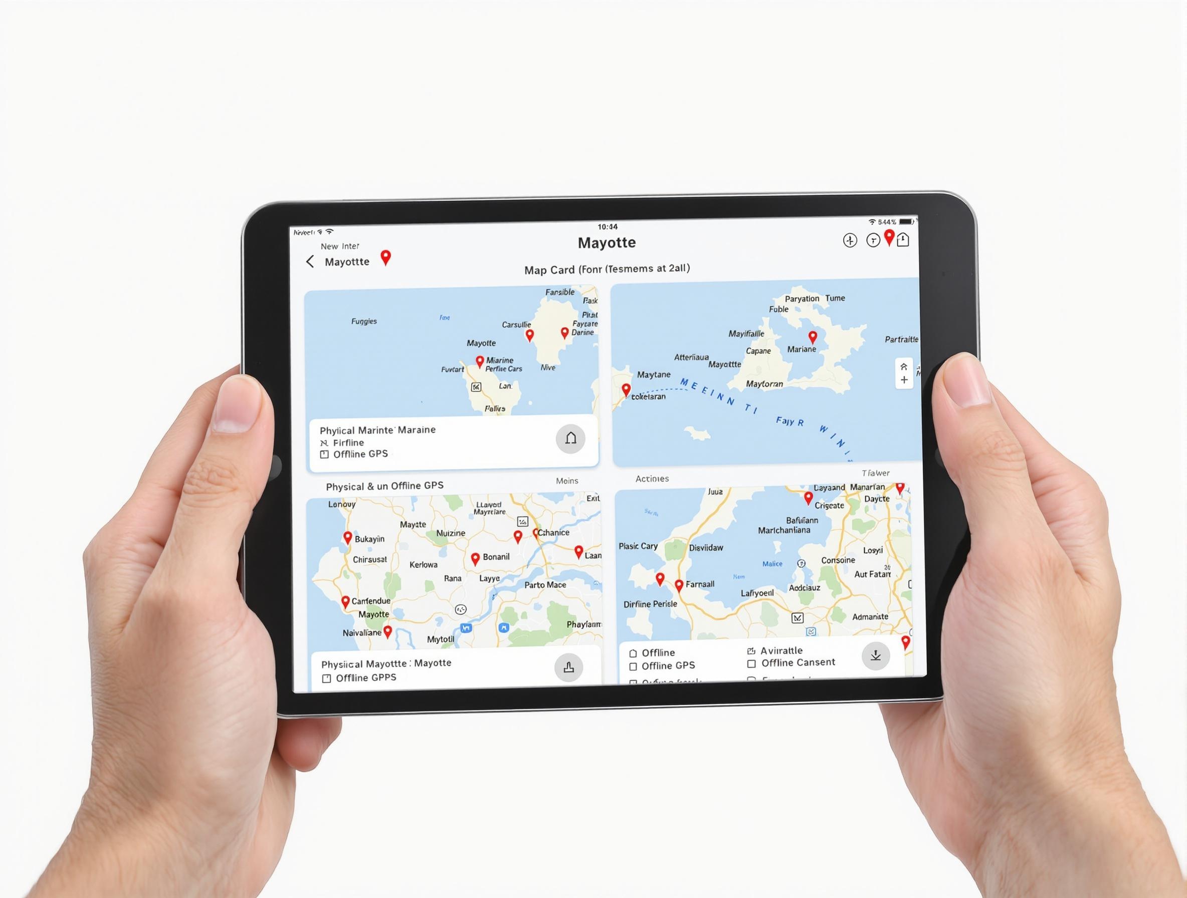 Application cartes Mayotte interface senior