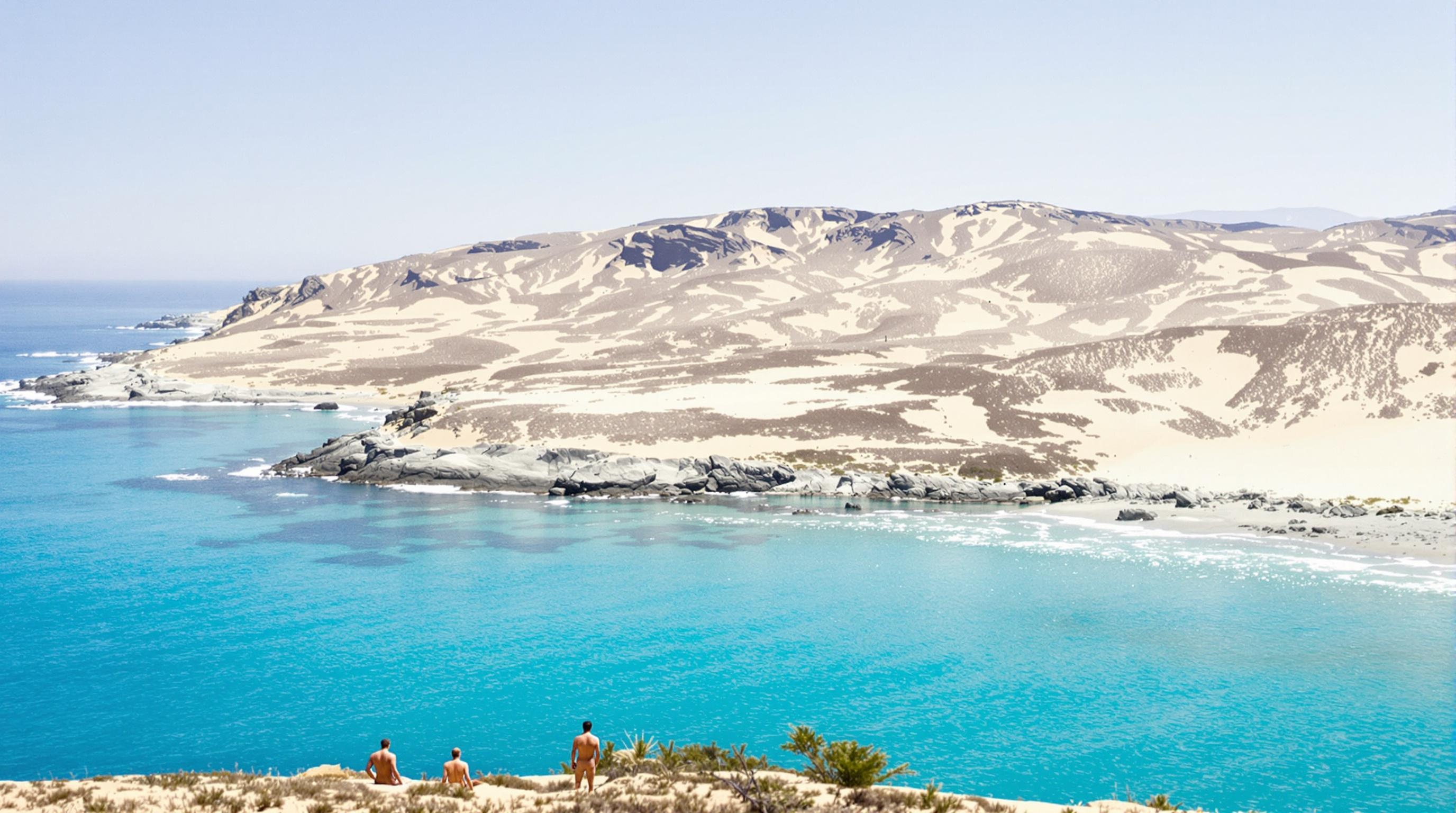Plage de Kommos avec ses dunes et ses naturistes
