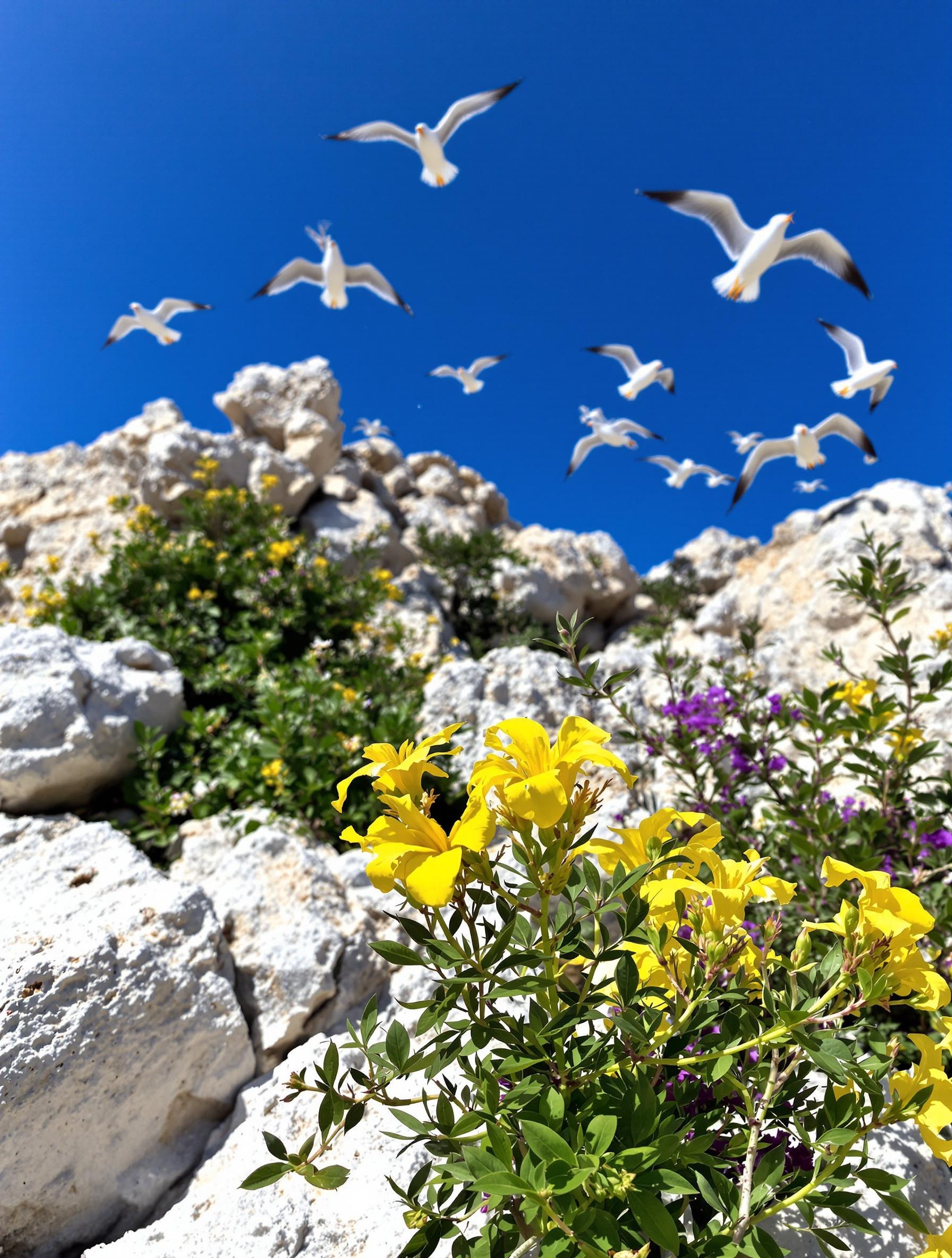 Nananthea de Corse, goélands et puffins sur les îles Lavezzi