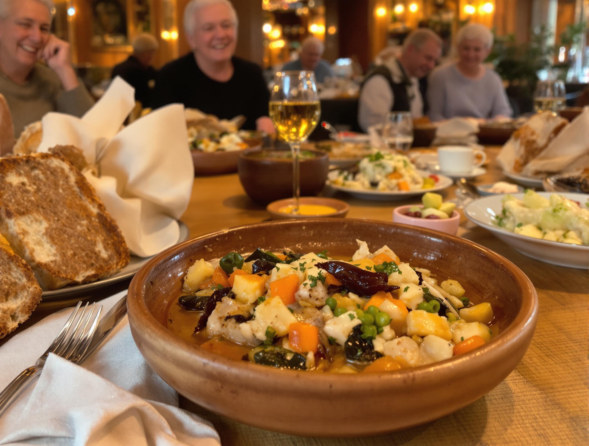 Plat traditionnel estonien servi dans un restaurant à Tallinn
