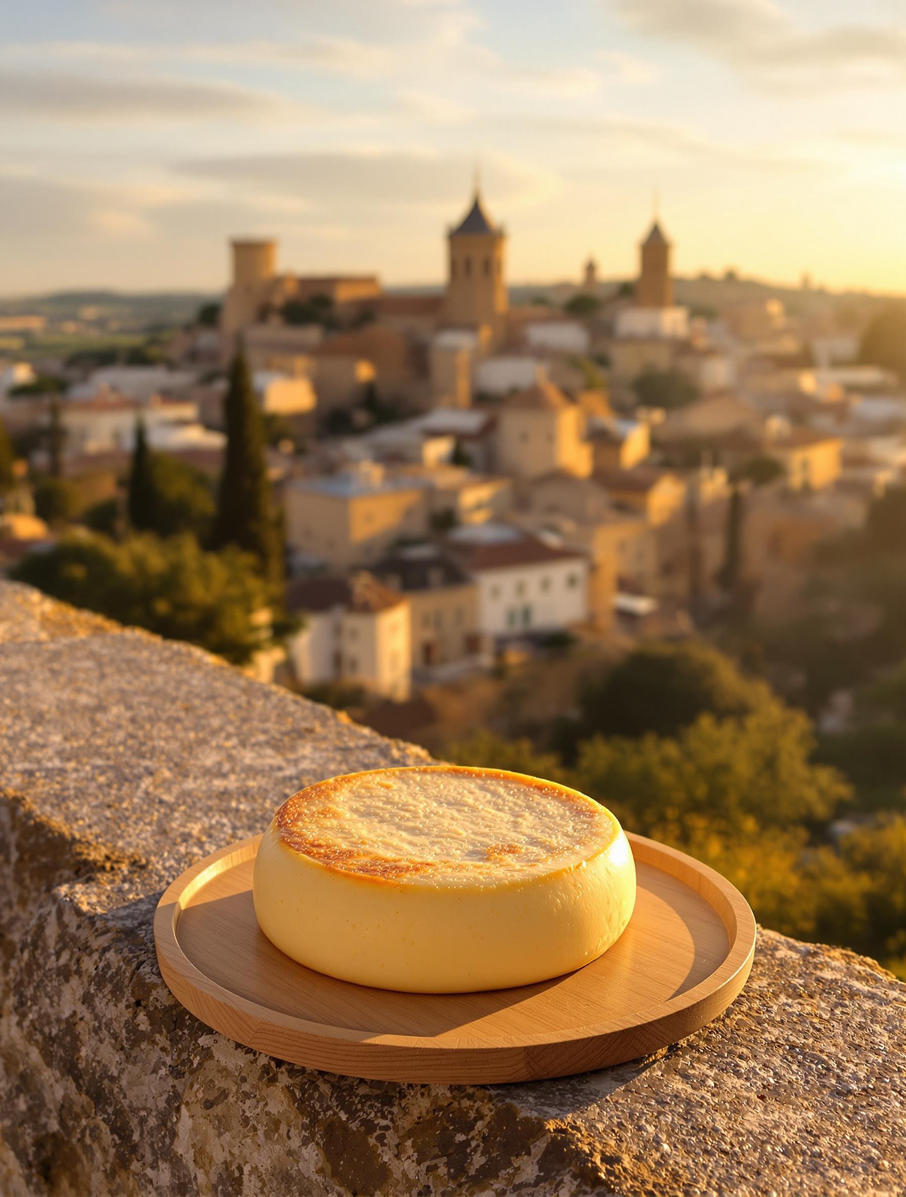 Plateau de Torta del Casar posé sur la muraille à l’aube