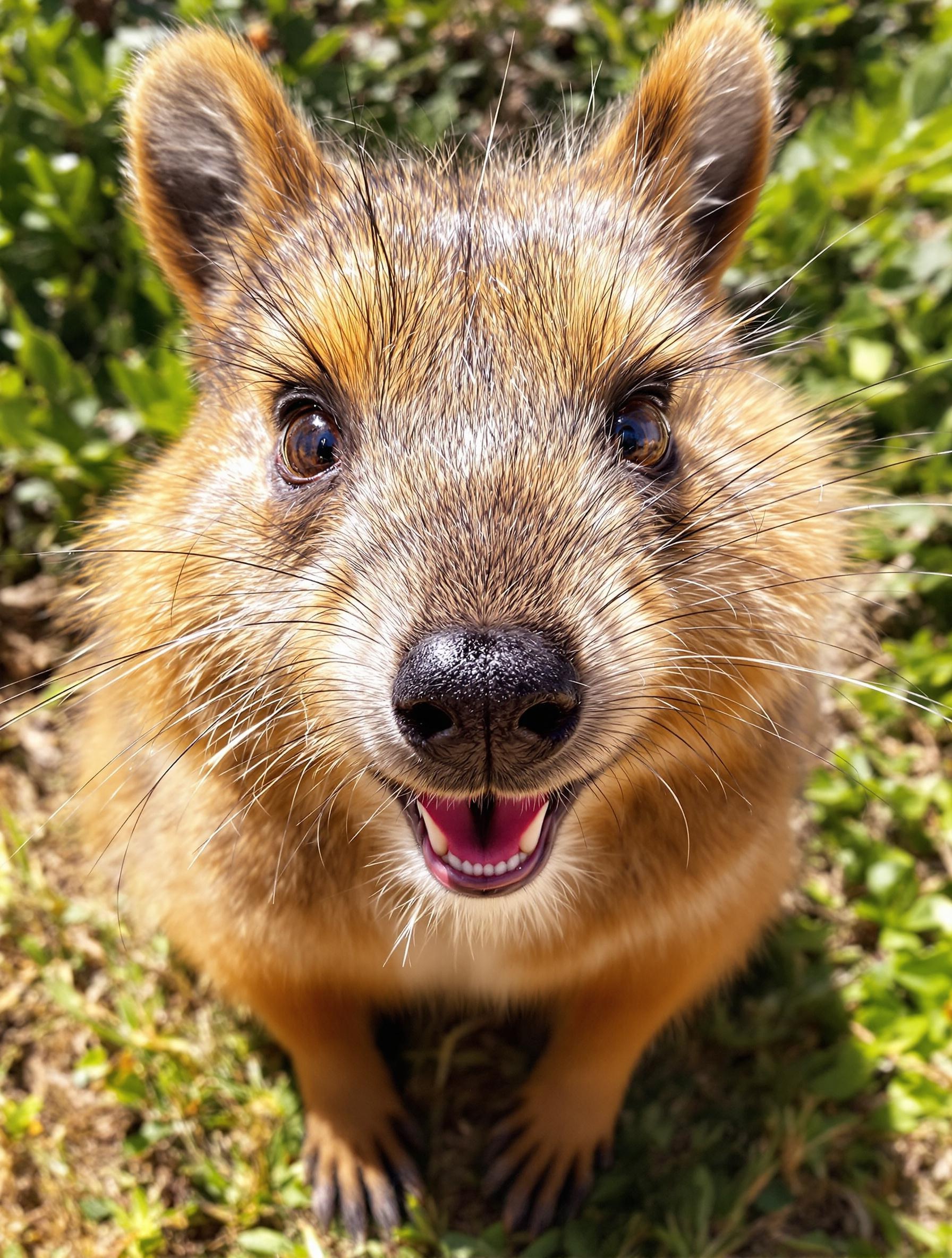 Quokka curieux sur l’île de Rottnest Island, légende évoquant le meilleur anecdote