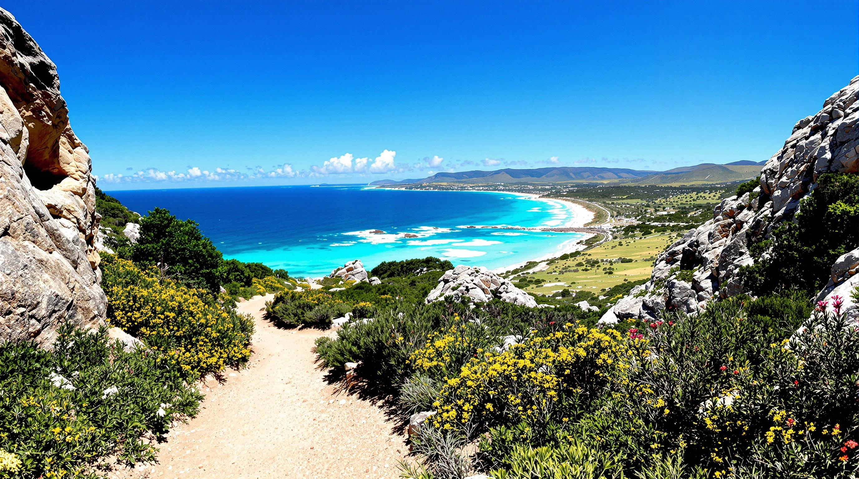Sentier de randonnée dans Cape Le Grand avec vue sur Lucky Bay