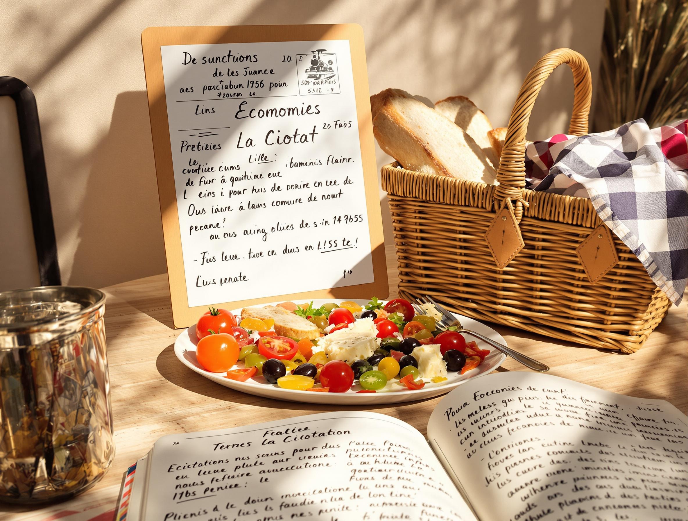 billets train assiette provençale panier pique nique carnet astuces économies La Ciotat