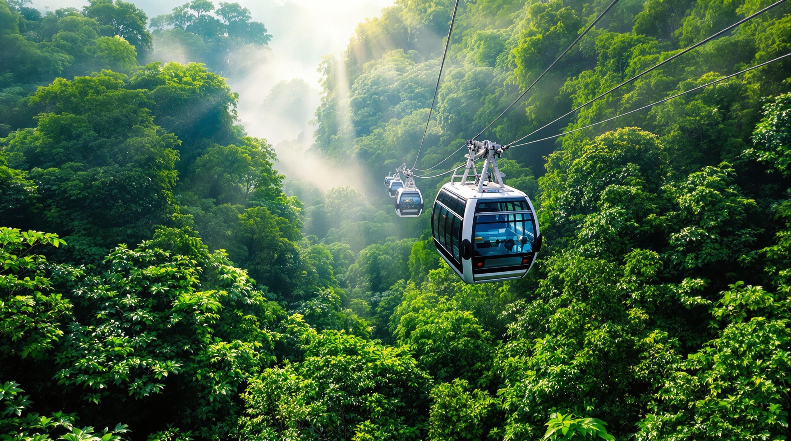 Téléphérique Skyrail traversant la forêt tropicale