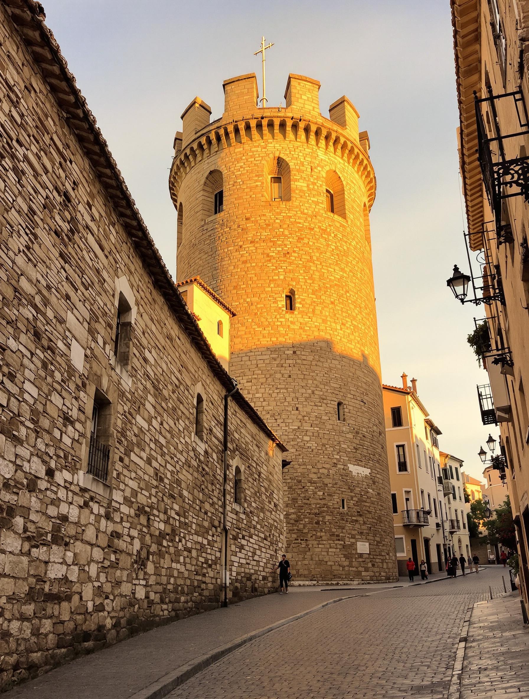 Vieille ville de Cáceres à l’aube avec Tour de Bujaco