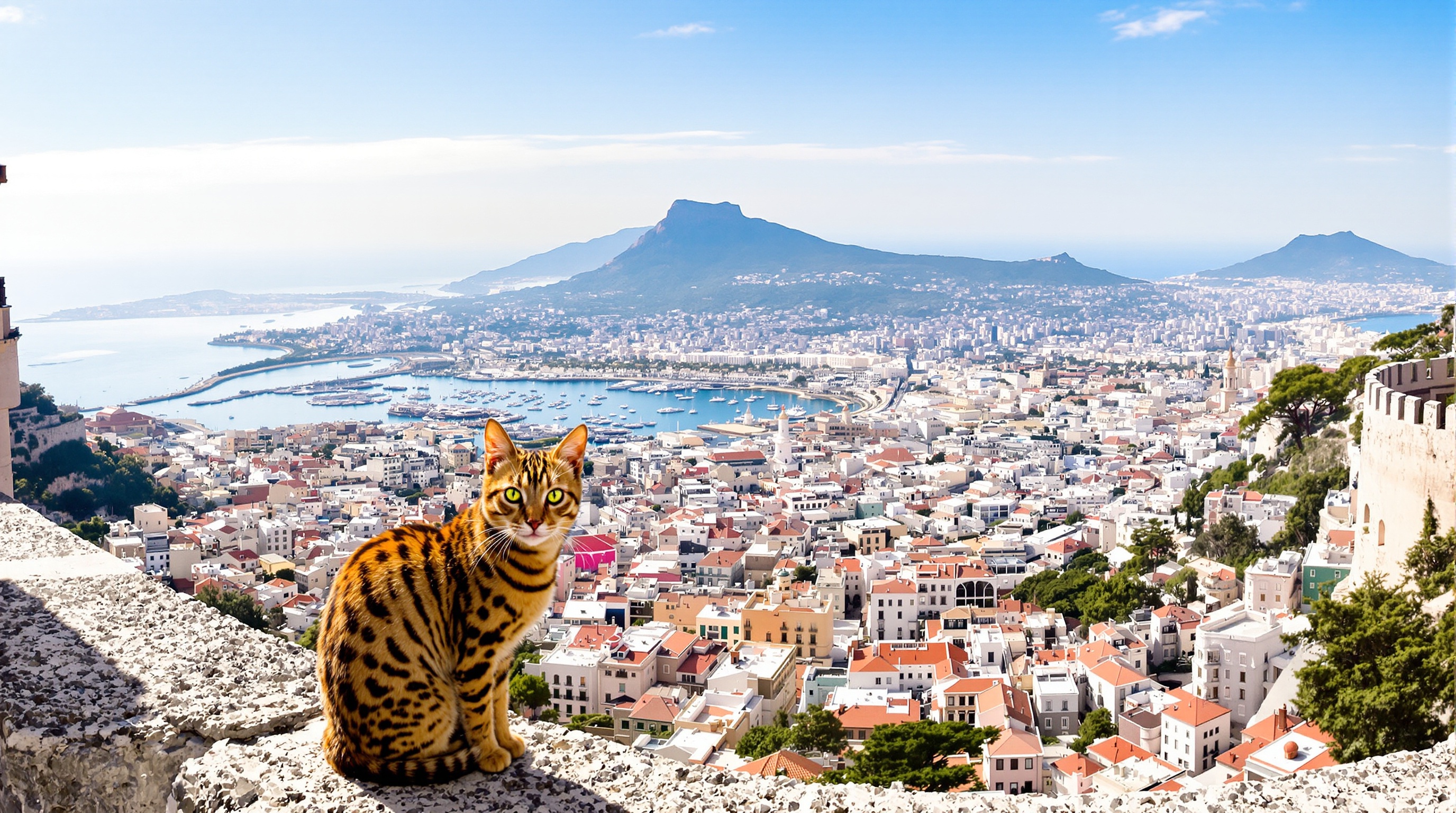 Vue imprenable depuis Castel Sant'Elmo à Naples avec la baie et le Vésuve