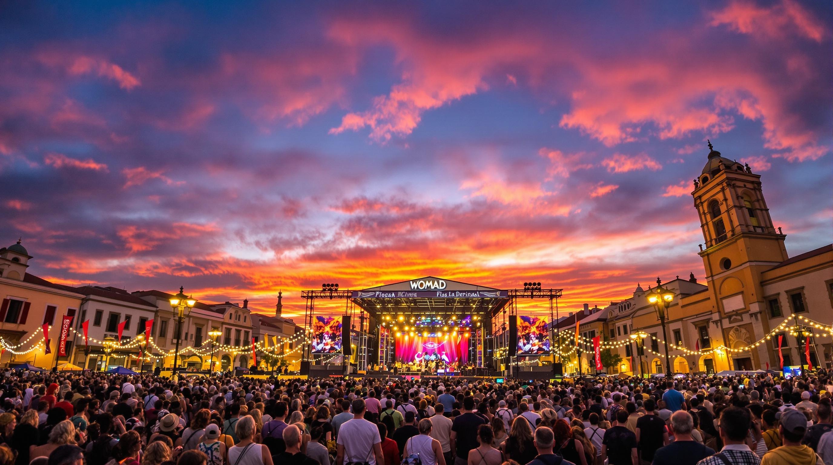 Festival WOMAD à Cáceres : ambiance intergénérationnelle sur la Plaza Mayor